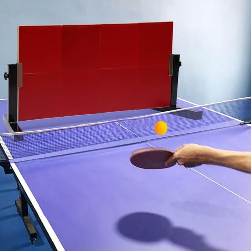 Tischtennis Rebound Board PingPong RüCksprungbrett Tischtennis Returnbrett 360° Verstellbar Trainingsgerät Mit 8 Roten Gummis Für Indoor Tischtennis Selbst Training
