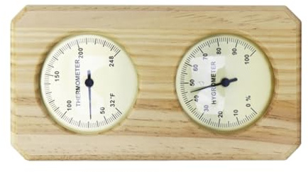 Sauna Room Wall Mounted Thermometer Hygrometer Waterproof Clear Scale Steam Room Temperature Humidity Meter Accurate
