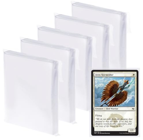 Huucozn 500 Stück Kartenhüllen Card saver Photocard Sleeves Sammelkartenhüllen 66 x 91 MM Standardgröße Karten Sleeves Pokemon card Kompatibel Mit MTG Trading Cards Sports Cards Baseball Fußballkarten