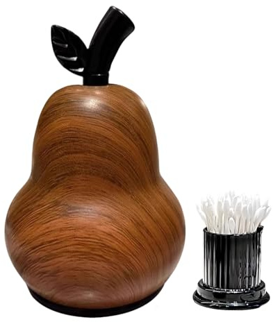 Niesel Portastuzzichi | Contenitore Forma Pera con Apertura Grande - Portastuzzicadenti Divertente | per l'Utilizzo in Cucina, nella Camera da , Bagno, Caffè, Uffici, Hotel, Casa e in Ambienti Interni