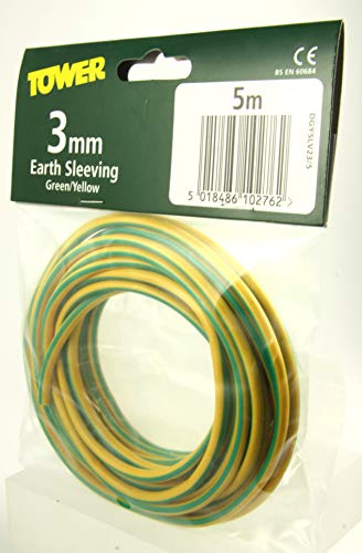 Tower DGYSLV23/5 - 5 Mtr Coil Of 3mm Green And Yellow Earth Sleeving