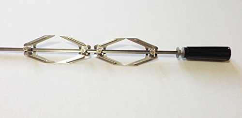 SPIEDO 90 CM 4 FORCHETTE RITAGLIABILE A MISURA GIRARROSTO CAMINO BARBECUE STUFE