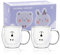 SHENDONG Süße Bärenbecher 2er Set Süße Tassen Bär Tee Kaffeetasse mit Griff 8,5oz Milchtasse zum Geburtstag, Valentinstag und Büro (2er Pack, Weißer Bär)
