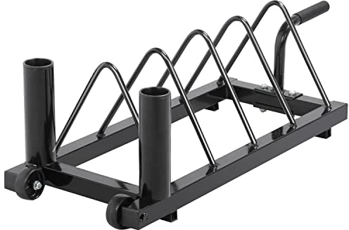 Abician Rack Squat Support d’haltère Repose Barre Musculation avec Poignée de Transport Noir