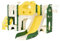 Tobogán infantil 7 en 1 Tobogán interior y exterior infantil con zona de juegos, cesta de baloncesto y túnel, escaleras y marco de escalada independiente para bebé (7 en 1 amarillo)