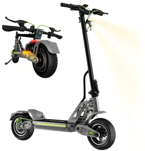 Monopattino Elettrico Seemar, Autonomia 50-55 km, Batteria 48V 13Ah, Motore 500W e Ruote 10 Fuoristrada, Portata 130 kg, Doppia Sospensione, Doppi Freni, Pieghevole Scooter Elettrico E6