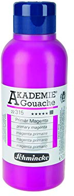 Schmincke – AKADEMIE® Gouache - feine Künstler-Gouache, Primär Magenta - 250 ml