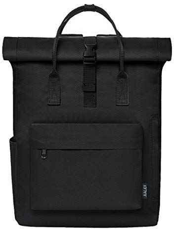 KALIDI Backpack Rolltop Rucksack Women & Men School Bag Unisex Water-Resistant Casual Daypack fits 15 inch MacBook Laptop