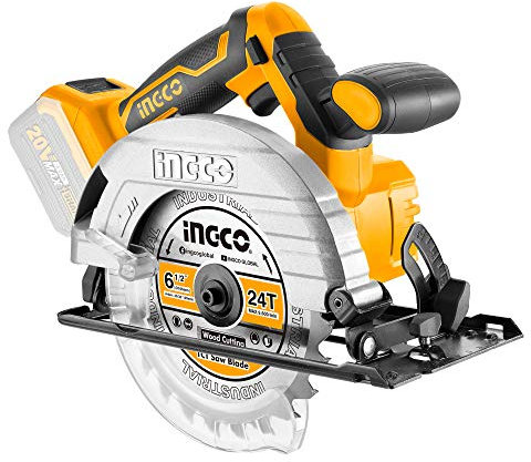 Ingco Csli1651 Sega Circolare A Batteria 20 V Per Taglio Legno Da Banco Professionale Lama Inclusa (Nuda)