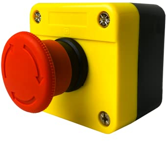 Red Sign - Interruptor de parada de emergencia | botón de presión | 660 V | 10 A | con caja