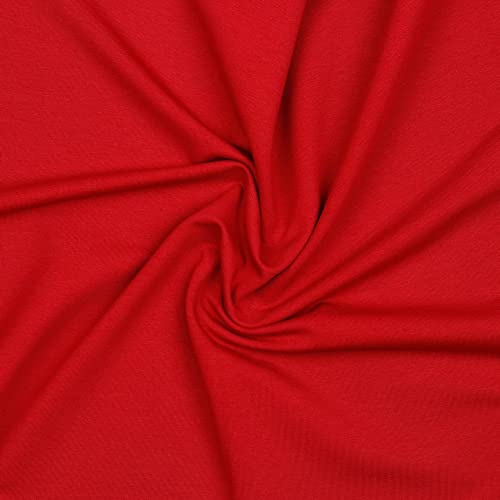 French Terry Uni Meterware Tex + GOTS zertifiziert über 50 Farben zur Auswahl Sweat (009 I Dunkelrot, 100 x 150cm)