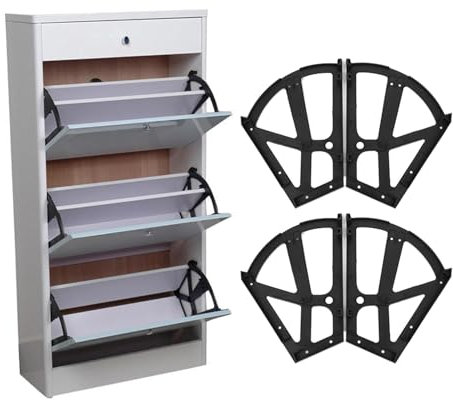 Gsycle Cerniera a Ribalta, 4 Pezzi Cerniera per Scarpiera Cerniere per Scarpiere Cerniere per Cassetti Cerniere per Armadi Cerniere per Porte dell'Armadio per Montaggio a Incasso per La Casa