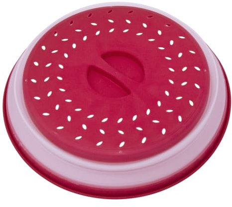 Libbi Lou Microwave Cover for Food Collapsible Microwave Splatter Cover with Steam Vents Microwave Colander BPA Free - Assorted Colours