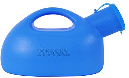 Bouteille d'urine, Urinoir en plastique for hommes de 2000ml avec couvercle, idéal for le chevet et les voyages