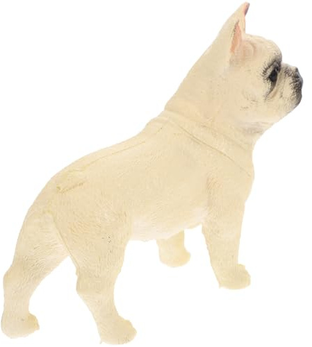 SKISUNO Figura Cane Simulazione Realistica in Sicuro Piccolo per Decorazioni Casa Ufficio e Giardino Ornamento Animale Domestico Statuetta Bulldog Francese per Desktop e Micro Paesaggi