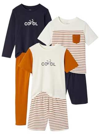 VERTBAUDET Lot 3 Pyjamas vélo Long et Court Caramel 14A