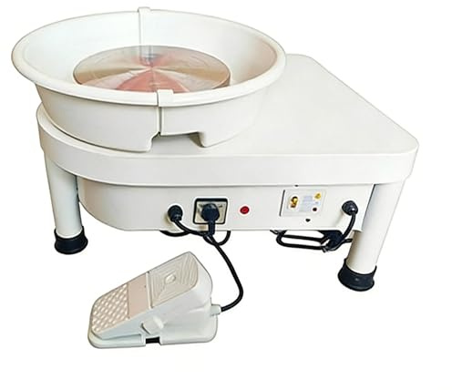 GQKVQ 350W Pottery Forming Machine,with Foot Pedal and Detachable Basin,Easy Cleaning.DIY Art Clay Potter's Wheel,for Kids Adults Beginners at Home Pottery,for Ceramics Clay Art Craft