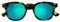 OPULIZE Bay Sonnenbrille Cooler Dicker Runder Rahmen Federscharniere Grün Verspiegelt Getönte Linse UV400-Schutz Matt Grün Schildpatt Herren Damen S97-6+0.00