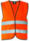 korntex Warnweste Standard - schwarzer Saum orange S