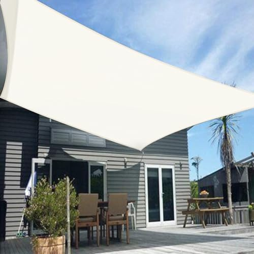 HENG FENG Toldo Vela de Sombra HDPE Rectangular 2x4m Protección Rayos UV Resistente Transpirable para Terraza Patio Exterior Jardín Color Beige