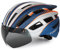FUNWICT Casco Bici per Uomo Donna Adulti, Leggero Casco Bici da Corsa con Visiera Magnetici Staccabili e Luce LED, Regolabile Caschetto Bici 57-61 CM