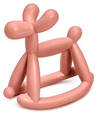 Miraloop Beißring für Baby, Jellydog Beißring Spielzeug aus Lebensmittelechtes Silikon, wundes Zahnfleisch zu Stimulieren und zu Massieren Geeignet für ab 3 Monaten Babys