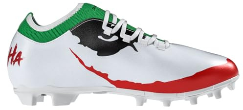 Phenom Elite The Officially Licensed Joker Football Cleats - Velocity 2.0 (US Footwear Size System, Adult, Men, Numeric, Medium, 9.5) Ivory