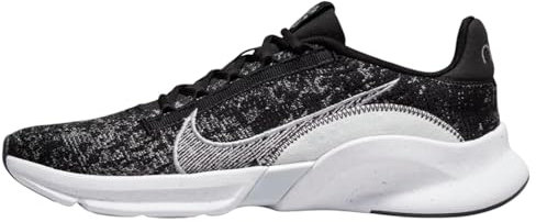 NIKE Superrep Go 3 Next Nature Flyknit Men's Training Shoes, Black Pure Platinum Anthracite White, 10 UK
