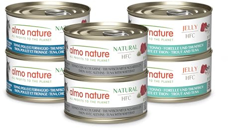 Almo Nature HFC Natural, Assortiment au Thon, Nourriture Naturelle Chat 6 x 70 g