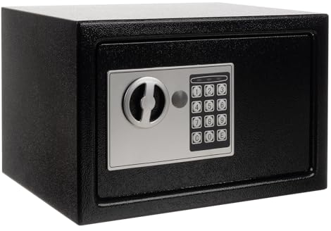 MT MALATEC Heimtresor Tresor Elektronischer Safe mit Zahlenschloss und Schlüsselcode 22627