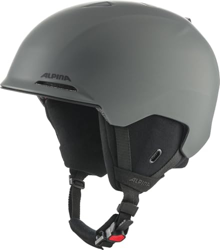 ALPINA Brix, Casco da Sci Unisex Adulto, Grigio Mezzanotte Opaco, 59-63