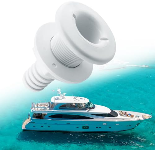 yotutun Barca Marine Yacht Scarico, 1-1/2 Zoll 38mm Raccordo Passante per Scafo Raccordi di Scarico Passascafo Marino in Plastica Tappo di Scarico per Yacht di Marina Accessorio