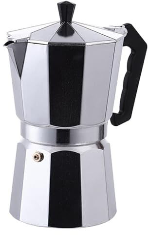 Caffettiera - Caffettiera manuale con piano cottura, Caffettiera espresso da campeggio in acciaio inossidabile | Caffettiera Espresso con Manico in Gomma, Caffettiera per Cappuccino o Latte