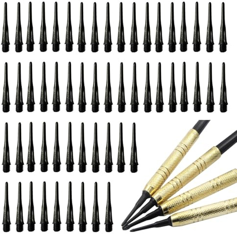 200 Pièces Pointe Plastique,Embout Flechette Plastique,Noir Fléchettes Pointe Plastique,Flechettes pour Cible Electronique,Pointe de Fléchette Souple,Embout de Remplacement Pointe Fléchette Souple