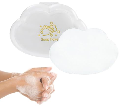 Renchey Hojas de jabón para Viajar | Copos de Jabón Jabón de Manos de Papel 50 | Papel de jabón Respetuoso con la Piel, Hojas de Papel de Lavado de Manos portátiles para Exteriores, Senderismo,