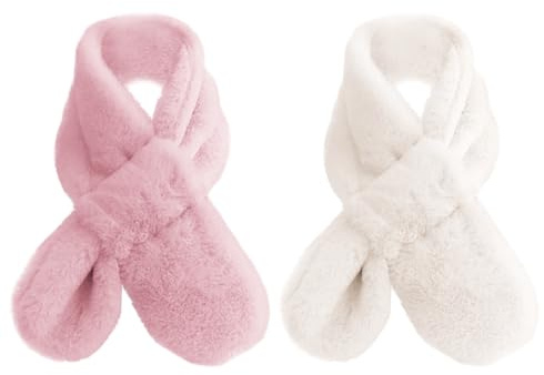 HTTDSLF 2 Piezas Bufanda Niño con Cuello Cruzado, Braga Cuello Niño, Braga Cuello Niño Braga Cuello Niña, Pañuelo de Cuello Cruzado Estilo Cuello, para niños de 2 a 10 años