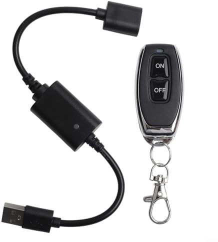 Gdfnmogo Wireless RF Remote Control Switch, For LED Light Strip With Learning Functionality And Compact Design, Features USB Male And Female Connector(P30-1)