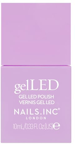 Nails.INC GelLED UV/LED Gel Nail Polish, Lavender Daze, Lilac, Long Lasting, High Shine Colour, Quick Cure Formula, Cruelty Free, Art Gel Manicure At Home, 30-60 Second Cure Time, 10 ML