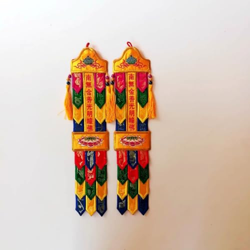 Banderas de oración de 40 cm, coloridas, de cinco colores, de Buda, colgantes, divinas for el hogar