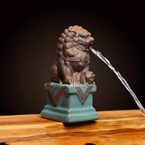 GUQASDV Ceramic Animal Pond Fountains,Spitters for Small Ponds, Garden Decor for Koi Pond, Spitter Pond Water Feature,Fish Tank Automatic Circulation Water