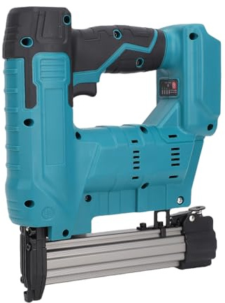 Asixxsix Pistola clavadora sin cable, 20V 50W Pistola grapadora eléctrica con 100pcs F32mm clavos rectos y 100pcs clavos en forma de N, alimentado por batería, para (Clavadora Inalámbrica +200