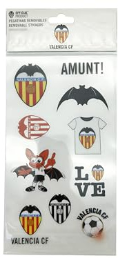 CYPBRANDS- Valencia, Pegatinas, Stickers, Removibles, Barça, Multicolor, Producto Oficial