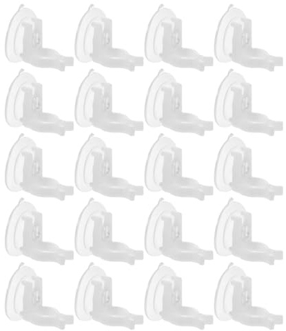 Healeved 20 Pezzi Portacandele a Ventosa per Finestre 20 Pezzi con Morsetti in Pvc Supporto Stabile per Candele LED senza Fiamma Decorazioni Natalizie per Feste in Casa
