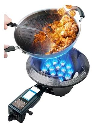 Fornello a gas a bruciatore singolo, fornello da banco ad alta efficienza, con accensione automatica e protezione da guasto di fiamma per GPL/gas naturale