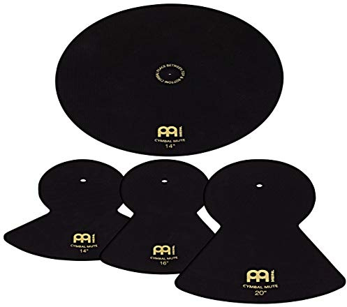Meinl Cymbals Cymbal Mute Schlagzeug Becken Dämpfer Set 14, 16 und 20 Zoll (35,56-50,80cm) für geräuscharmes Üben Zuhause – Drumset Zubehör, Schwarz (MCM-141620)