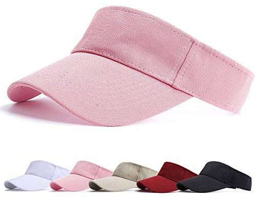 Earnmore Visor Cap - Baseball Kappe Visor Pferdeschwanz Cap Washed Outdoor Basecap Vintage Damen Baseballmütze Sonnenvisor Golf Tennis Freizeit Sommer Unisex Herren (Rosa-B)