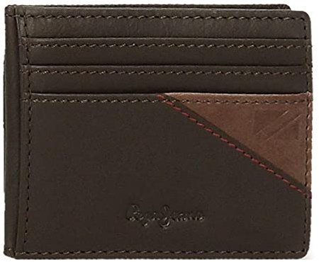 Pepe Jeans Striking Tarjetero Marrón 9,5x7,5 cms Piel