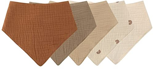 ISAKEN Babyhaklappar för amning och tandvård haklappar pojkar och flickor, superabsorberande och mjuka baby mussole haklappar, baby drool haklappar för barn