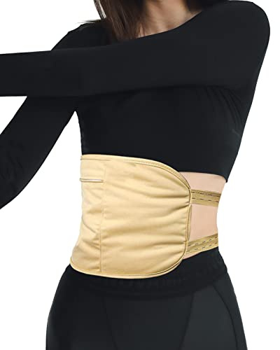 DANLIKT Lot d'huile de castor réutilisable - Avec fermeture - Ceinture pour le détoxification du foie - Kit d'huile de castor (huile non incluse) (boucle kaki)