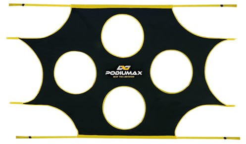 PodiuMax Soccer Goal Target Net with 10 Scoring Zones, Compatible with 14'x7' Soccer Goals